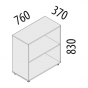 63.41 Шкаф 2 секции 760*370*830
