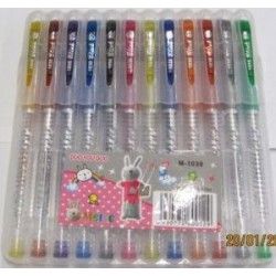 Ручка гелевая блестящая 12шт