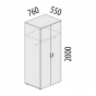 63.42 Шкаф для одежды большой с замком