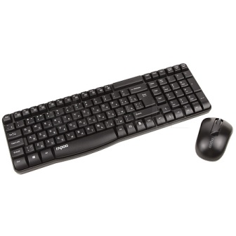 Клавиатура+мышь Rapoo, X1800S, 1000dpi, USB, Беспроводная