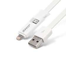 Кабель Micro USB + Apple 8pin, 1m, Ship