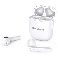 Наушники Crown CMTWS-5002, беспроводные, White, Bluetooth 5.0, микрофон