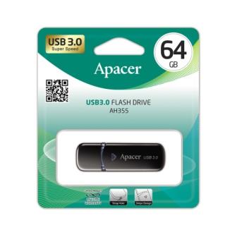 USB Flash 64Gb Apacer AH355, USB3.1 черный