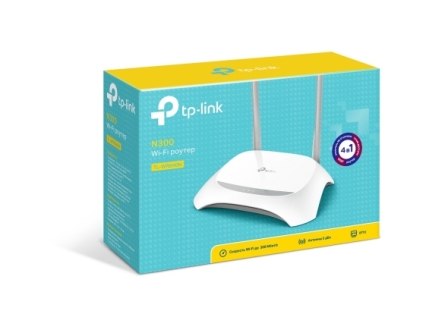 Маршрутизатор TP-Link,TL-WR840N, 300Mbps, Wi-Fi роутер, 4хRJ45, 1хWAN