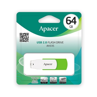 USB Flash 64Gb Apacer AH335, USB2.0 зеленый