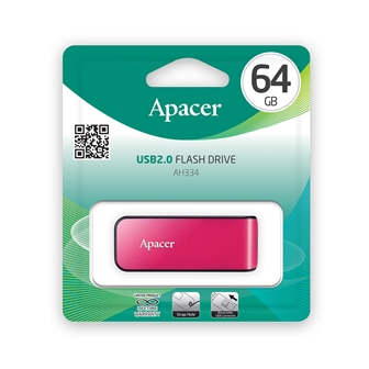 USB Flash 64Gb Apacer AH334, USB2.0 розовый