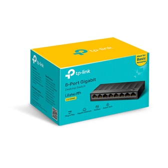 Коммутатор TP-Link LS1008G, 8 гигабитных портов RJ-45, Пластиковый корпус