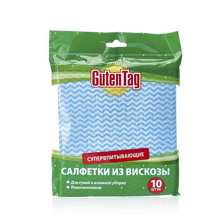 Салфетки быт 10шт/уп Guten tag вискозные