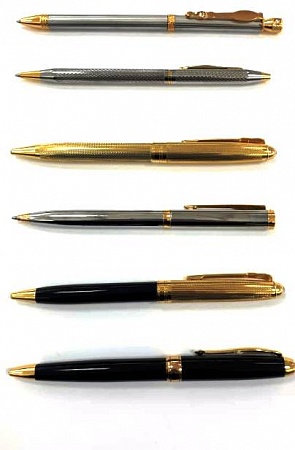 Ручка подарочная серебро-золото/черная.ассорт.