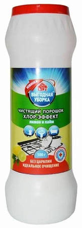 Чист.ср-во Выгодная уборка хлор-эффект 500гр.Лимон