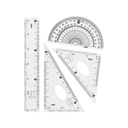 Набор линеек Deli 4 предм 15см H657