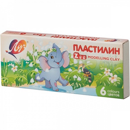 Пластилин 6цв.Zoo (Луч)