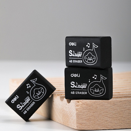 Ластик Deli Little Singer черный 