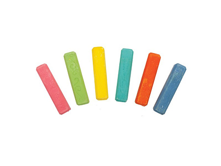 Мел цветной 6шт/уп.для рисования на асфальте