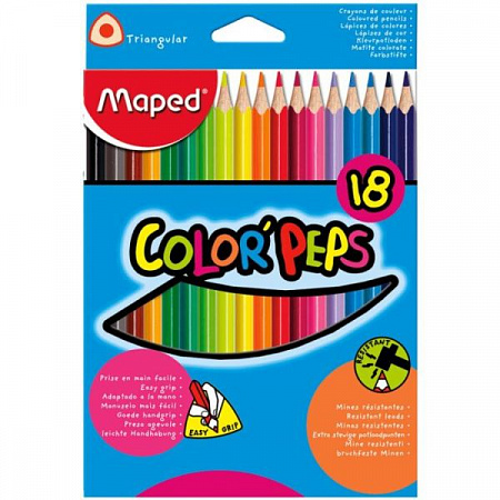 Карандаши цветные 18цв Maped не ориг