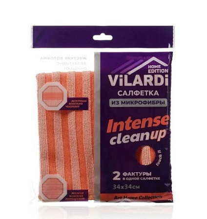 Салфетки быт 1шт/уп Vilardi Intense clean up микрофибра