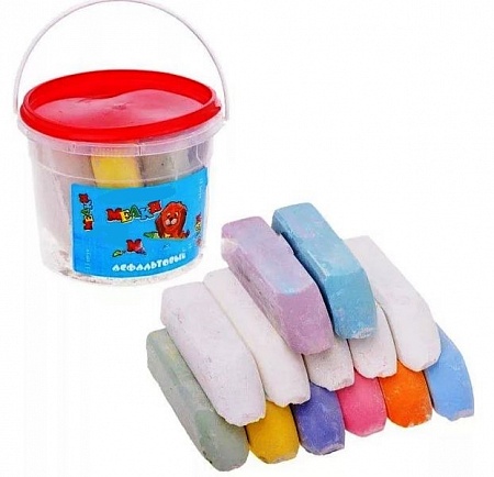 Мел цветной 14шт/уп. д/рисовонания на асфальте