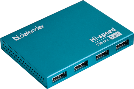 HUB USB 7-port, Defender Septima Slim (БП в комплекте)