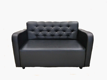 Диван 2 местный черный