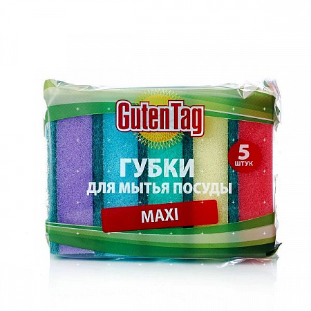 Губка бытовая 5шт/уп Guten Tag maxi