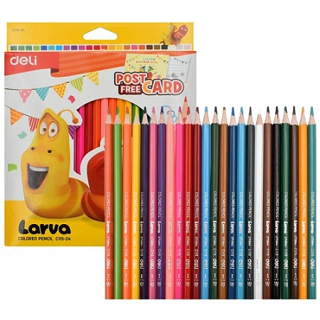 Карандаши цветные 24цв.Larva