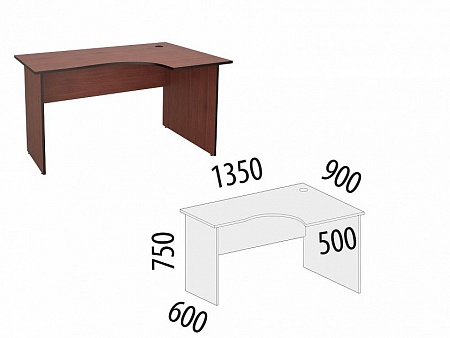 41.47 Стол эргономичный правый 135х90х75