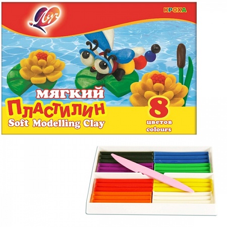 Пластилин 8 цв.Кроха (Луч)