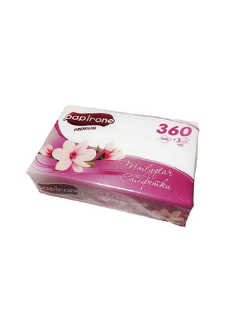 Салфетки вытяж.Papirone 120шт/уп.Пион