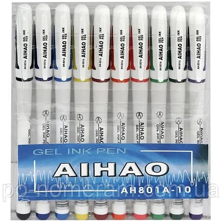 Ручка гелевая 10шт Aihao