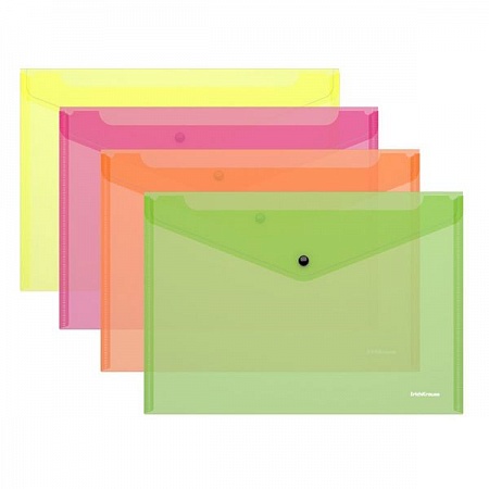 Папка-конверт на кнопке А3 ассорт.