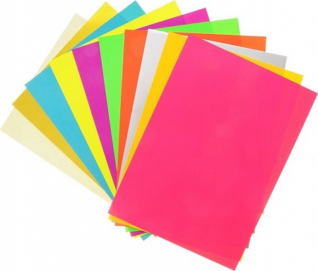 Картон цв. Bleach флюорес.гафрированный 4цв. 4л.