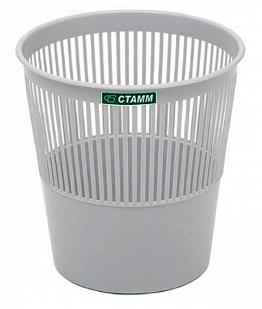 Корзина офисная 9л.сетч.Стамм серая