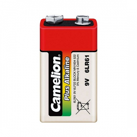 Батарейка Camelion, 6LR61-BP1 (крона), 6F22, 9V, 680 mAh