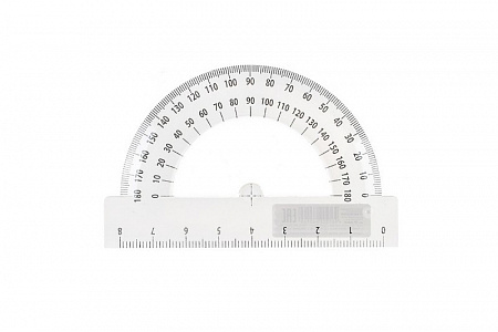 Транспортир 11см прозр..