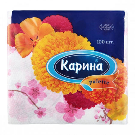 Салфетки Карина 100шт/уп с рисунком