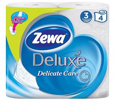 Туалетная бумага Zewa Deluxe 4шт/уп белая