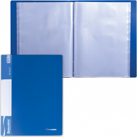 Папка с вкладышами  A4/80 синяя