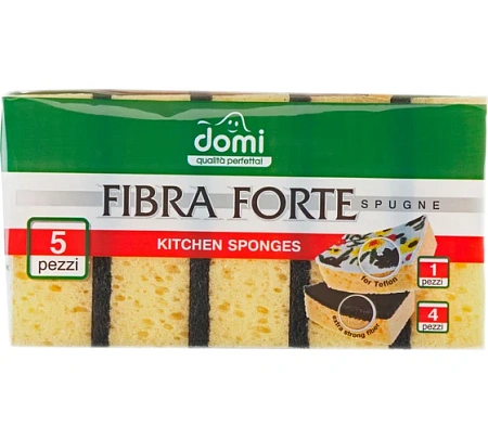 Губка бытовая 5шт/уп Domi