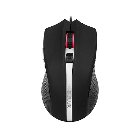 Мышь Delux DLM-516OUB, 5D, Optical, 800-2400dpi, USB, Длина кабеля1,6 метра