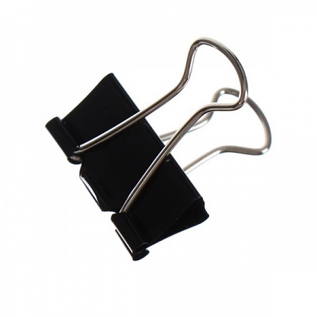 Зажим для бумаг черный  25мм