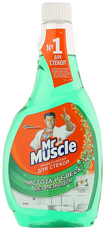 Стеклоочиститель Мистер Мускул 530 мл.зеленый (запаска)