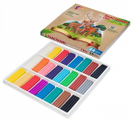 Пластилин 24цв. Zoo (Луч)