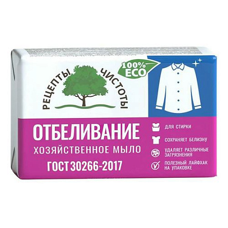 Хоз.мыло Рецепты чистоты 72% 200 гр.против пятен