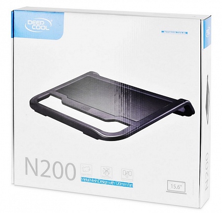 Охлаждающая подставка для ноутбука DeepCool N200, DP-N11N-N200, 15.6", fan 12см, USB 2.0, Черный