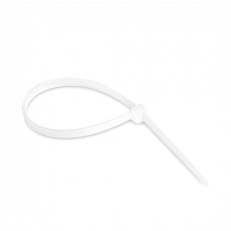 Хомут нейлоновый Deluxe, 4,8х180 мм, белый, 100 штук в упаковке