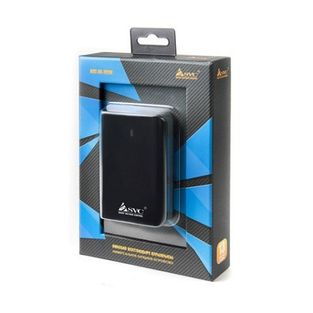 Зарядное устройство для ноутбуков SVC NUC-08-100W, 100Вт, 5В, 2А, 13 насадок, черный